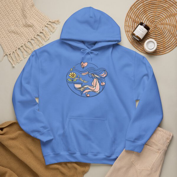 Floral Moon Goddess Hoodie — Boho Celestial Graphic Sweatshirt - Romantic Piano
