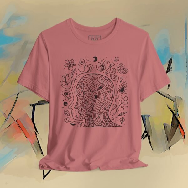 10515367302007254674_v2_2048_custom.jpeg Psychedelic Line Art Tee — Cosmic Mind Floral Doodle T-Shirt – product gallery – M · Art & Design