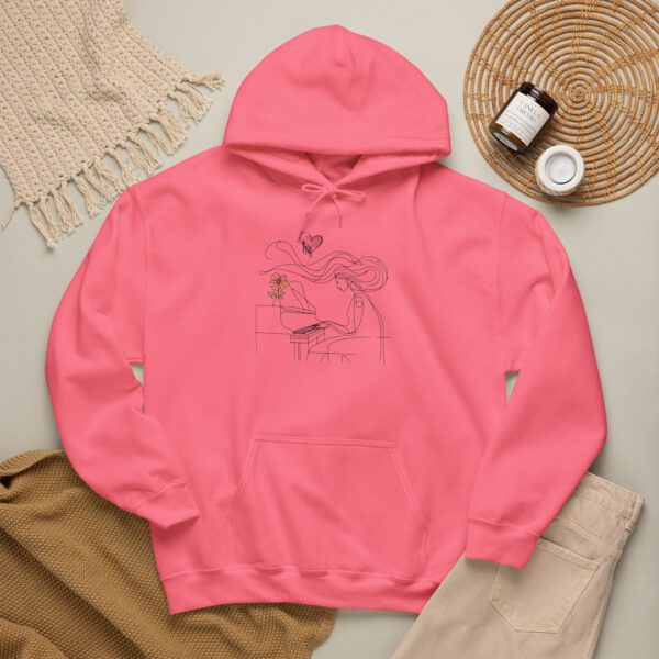 12293949366013333196_2048.jpeg Romantic Minimalist Hoodie — Line Art Piano Player with Heart & Flower