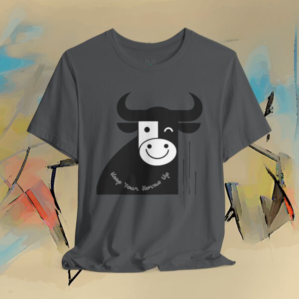 13628163162451485890_v2_2048_custom.jpeg Bull Motivation Tee - No.1 - "Keep Your Horns Up" - Minimalistic Energy Shirt