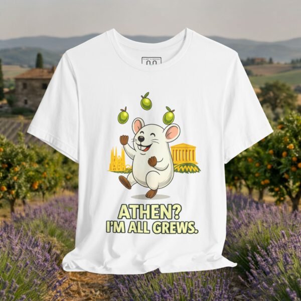 13800129139724314237_v2_2048_custom-1.jpeg European Tourister - Athens Travel T-Shirt — 'Athen? I'm All Grews' Greek Cuisine Humor