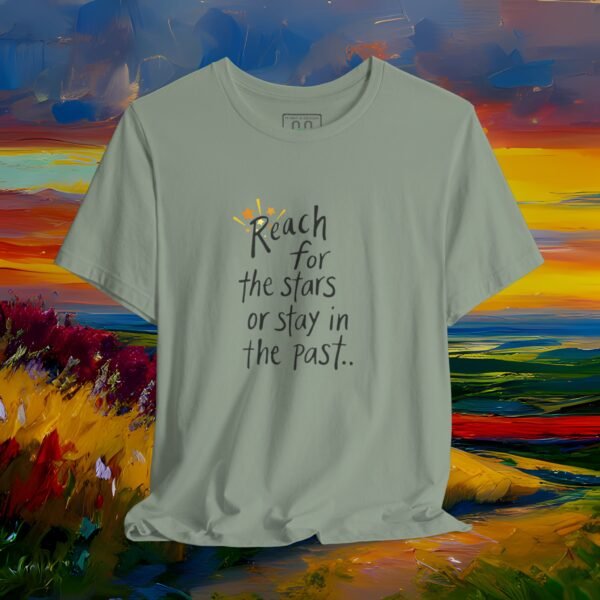 15015700329730261994_v2_2048_custom.jpeg Reach for the Stars Unisex Graphic T-Shirt - Inspirational Space Tee – product gallery – M · Art & Design
