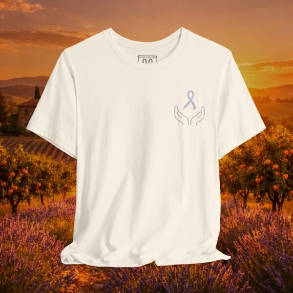 Hands of Hope - Cancer Awareness Lavender Ribbon Hands T-Shirt – product gallery – M · Art & Design