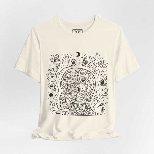 16114214170145030724_2048.jpeg Psychedelic Line Art Tee — Cosmic Mind Floral Doodle T-Shirt