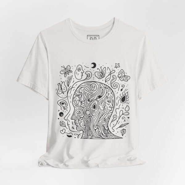 17504196964684282342_2048.jpeg Psychedelic Line Art Tee — Cosmic Mind Floral Doodle T-Shirt