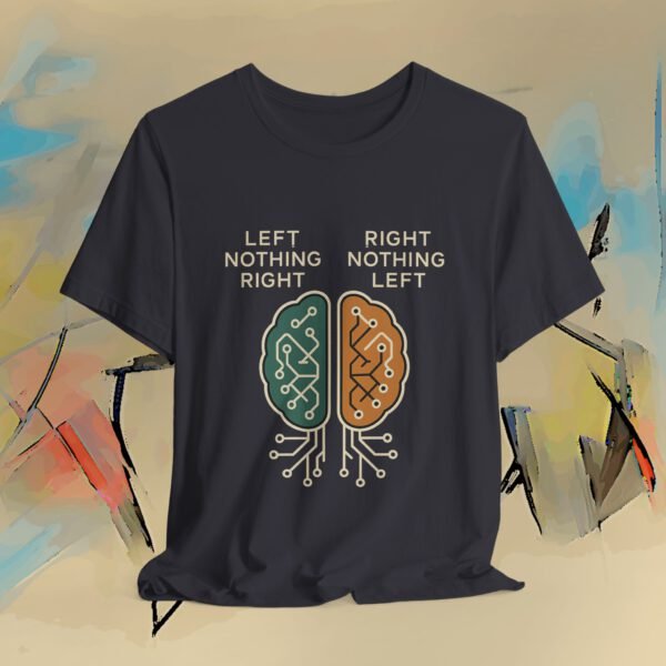 Funny Brain Diagram T‑Shirt — “Left Nothing Right / Right Nothing Left” Techy Graphic Tee
