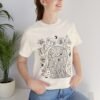 Psychedelic Line Art Tee — Cosmic Mind Floral Doodle T-Shirt