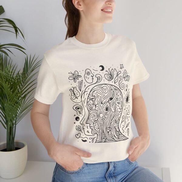5242915071321667900_2048.jpeg Psychedelic Line Art Tee — Cosmic Mind Floral Doodle T-Shirt