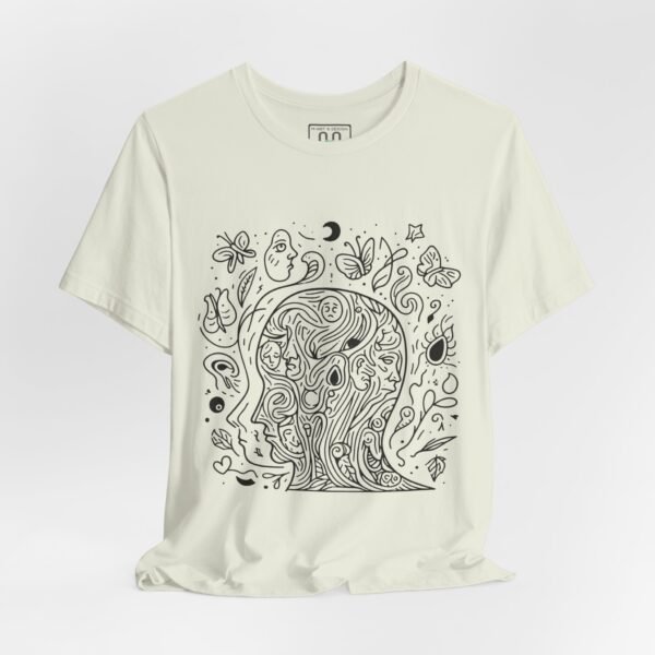 5703693037051414654_2048.jpeg Psychedelic Line Art Tee — Cosmic Mind Floral Doodle T-Shirt