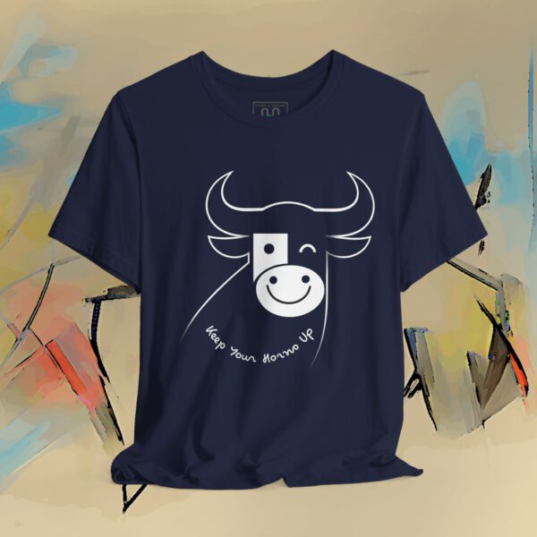 Bull Motivation Tee - No. 2 - "Keep Your Horns Up" - Minimalistic Shirt