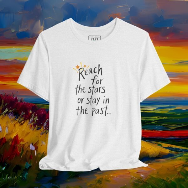 6545307028956195185_v2_2048_custom.jpeg Reach for the Stars Unisex Graphic T-Shirt - Inspirational Space Tee – product gallery – M · Art & Design
