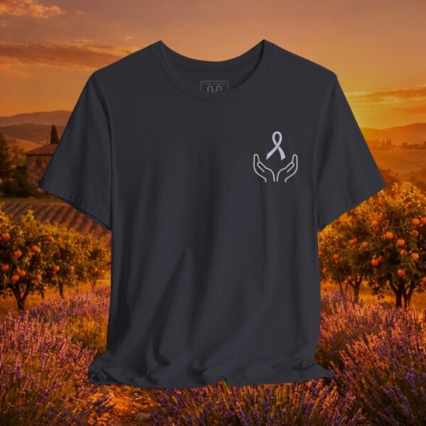 Hands of Hope - Cancer Awareness Lavender Ribbon Hands T-Shirt – product gallery – M · Art & Design