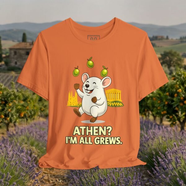 7688421267105173693_v2_2048_custom-1.jpeg European Tourister - Athens Travel T-Shirt — 'Athen? I'm All Grews' Greek Cuisine Humor