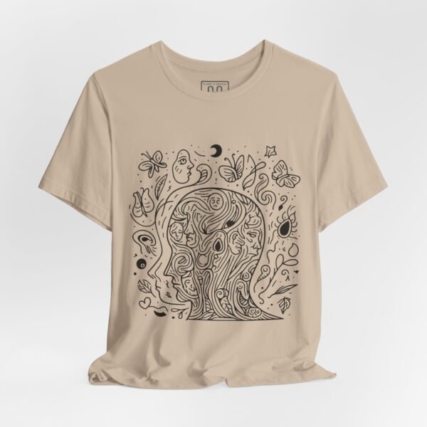 7977455168710752655_2048.jpeg Psychedelic Line Art Tee — Cosmic Mind Floral Doodle T-Shirt