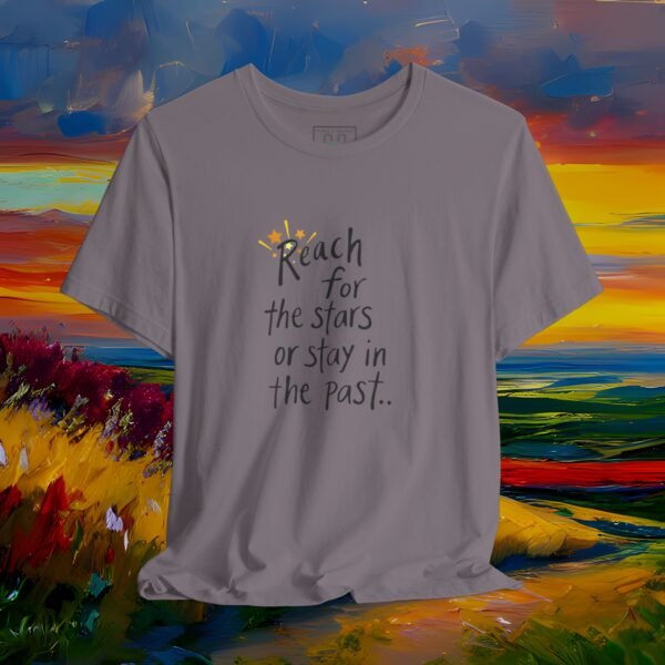 8377146614637792158_v2_2048_custom.jpeg Reach for the Stars Unisex Graphic T-Shirt - Inspirational Space Tee – product gallery – M · Art & Design