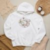 Floral Moon Goddess Hoodie — Boho Celestial Graphic Sweatshirt - Romantic Piano