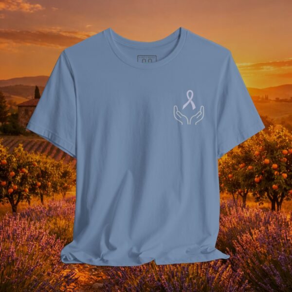 Hands of Hope - Cancer Awareness Lavender Ribbon Hands T-Shirt – product gallery – M · Art & Design