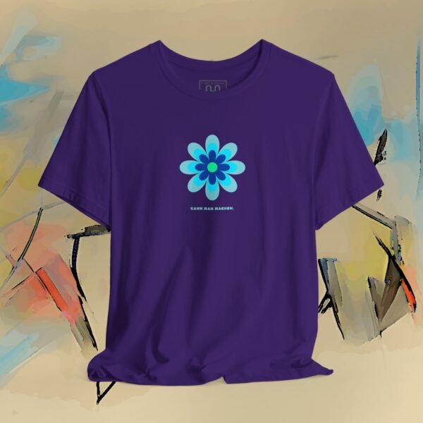 10985737426861417515_v2_2048_custom.jpeg Laid-back flower T-Shirt "Kann man machen." - blue – product gallery – M · Art & Design