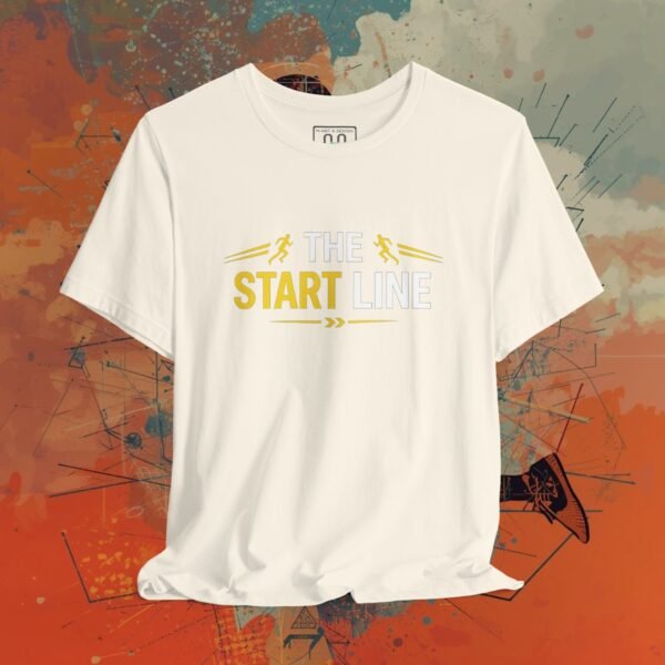 THE START LINE — Minimalist Runner Graphic - Run the Story Tee – product gallery – M · Art & Design