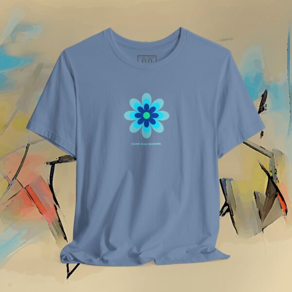 13161269687130392251_v2_2048_custom.jpeg Laid-back flower T-Shirt "Kann man machen." - blue – product gallery – M · Art & Design