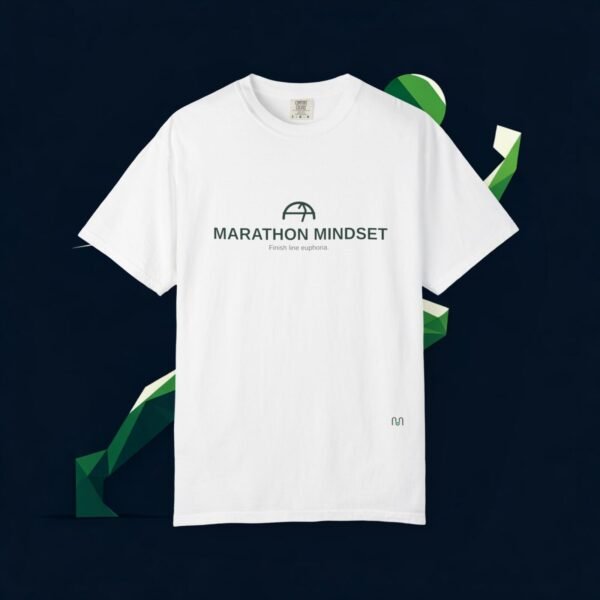MARATHON MINDSET – Premium Running Tee (Euphoria Edition) (Light Colors) – Running Bella+Canvas T-shirt by Martume (Back view)