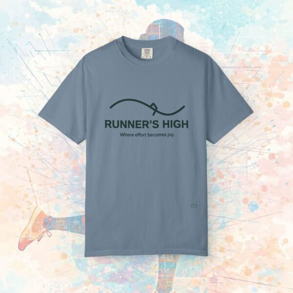 Runner's High Light Colors – Ultimate Comfort Colors Premium Running Philosophy Tee (Joy in Motion Edition) – Running Bella+Canvas T-shirt by Martume (Additional view 7)
