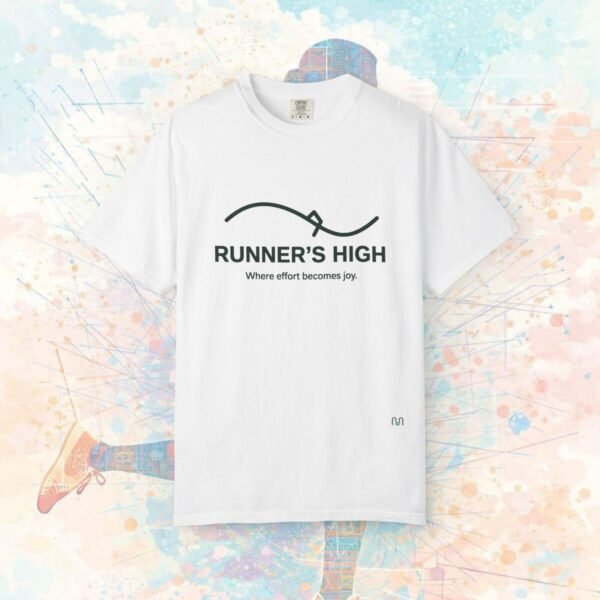 Runner's High Light Colors – Ultimate Comfort Colors Premium Running Philosophy Tee (Joy in Motion Edition) – Running Bella+Canvas T-shirt by Martume (Additional view 6)