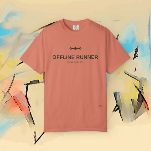 OFFLINE RUNNER – Premium Running Tee — Run Your Story (Light Colors) – Running Bella+Canvas T-shirt by Martume (Lifestyle view)