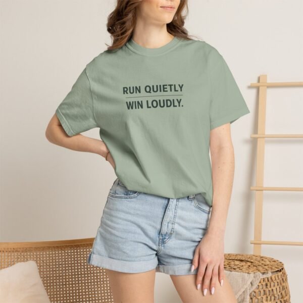 Run Quietly Light Colors – Ultimate Comfort Colors Premium Running Philosophy Tee – Martume Premium Artwear
