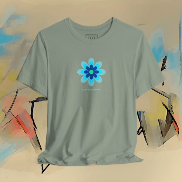 18163674406717168802_v2_2048_custom.jpeg Laid-back flower T-Shirt "Kann man machen." - blue – product gallery – M · Art & Design