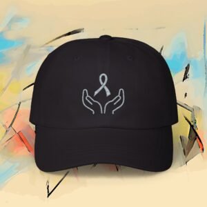 Supporting Hands & Lavender Ribbon Cap - Embroidered Awareness Ribbon Denim Hat artistic unisex graphic T-shirt