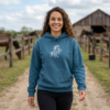 Horse Line Art Hoodie — Minimalist Rearing Stallion Graphic Sweatshirt artistic unisex graphic T-shirt