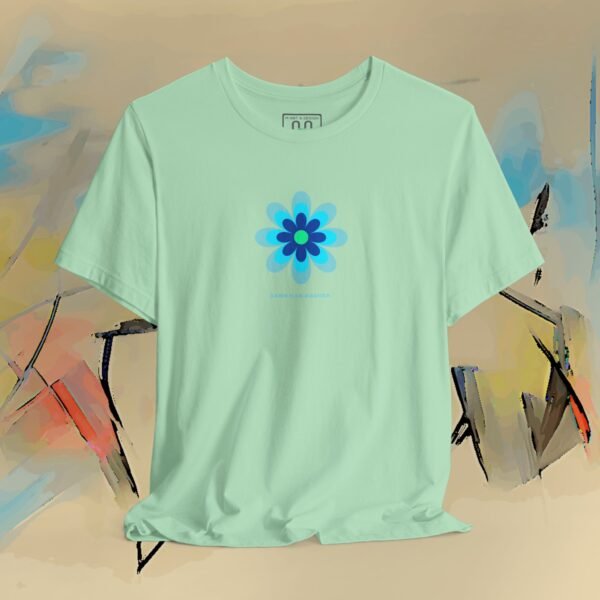 2646203306314661357_v2_2048_custom.jpeg Laid-back flower T-Shirt "Kann man machen." - blue – product gallery – M · Art & Design