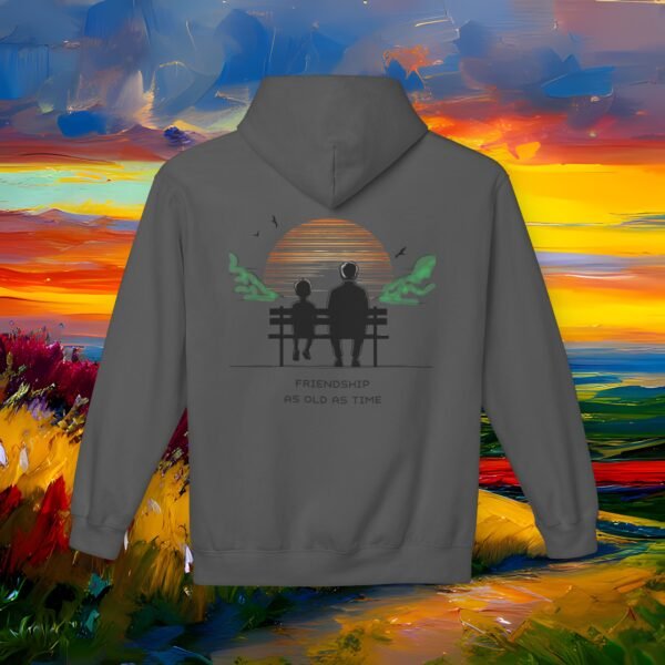 2948773814934013817_2048_custom-1.jpeg Friendship As Old As Time Hoodie — Vintage Sunset Bench Friends Pullover – product gallery – M · Art & Design