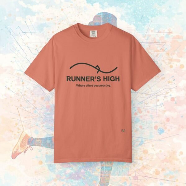 Runner's High Light Colors – Ultimate Comfort Colors Premium Running Philosophy Tee (Joy in Motion Edition) – Running Bella+Canvas T-shirt by Martume (Lifestyle view)