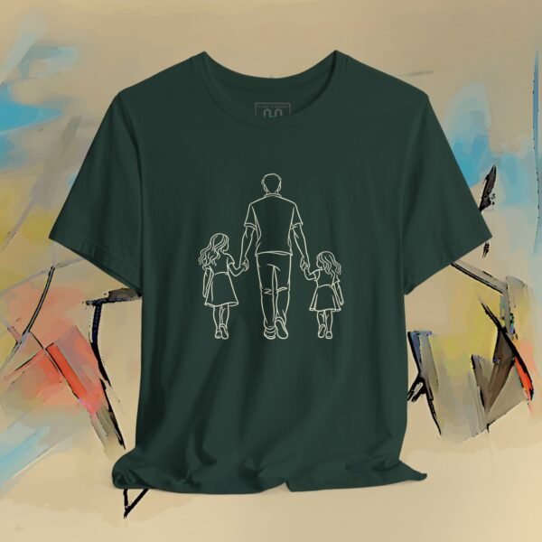 One‑Line Family Walk – Minimalist Line Art Design for Premium Shirts – product gallery – M · Art & Design