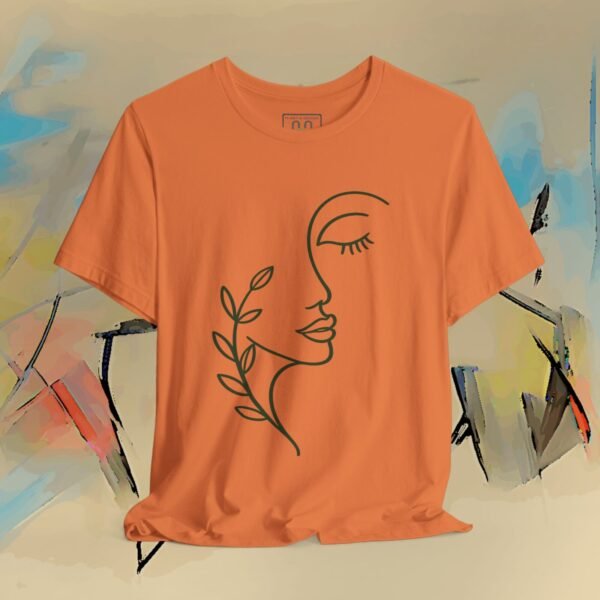 6556926190679374785_v2_2048_custom-1.jpeg Minimal Line Art Face Tee (10726)– Botanical Women' Graphic T-Shirt – product gallery – M · Art & Design