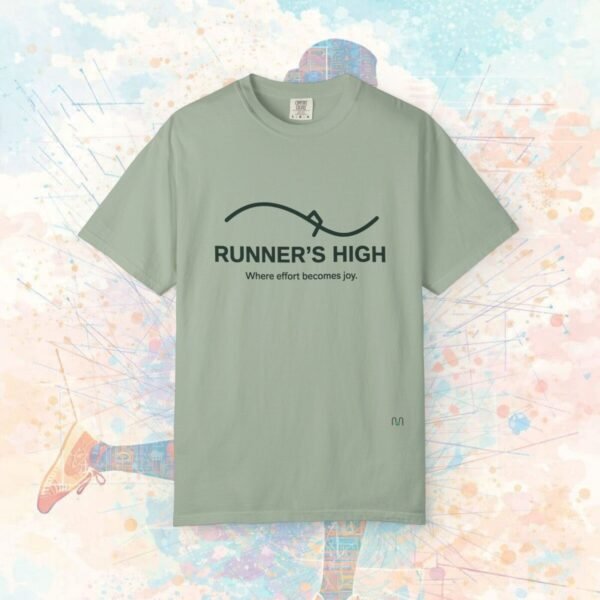 Runner's High Light Colors – Ultimate Comfort Colors Premium Running Philosophy Tee (Joy in Motion Edition) – Running Bella+Canvas T-shirt by Martume (Additional view 9)