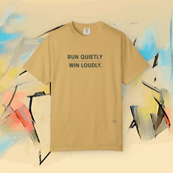 Run Quietly Light Colors – Ultimate Comfort Colors Premium Running Philosophy Tee – Running Bella+Canvas T-shirt by Martume (Additional view 5)