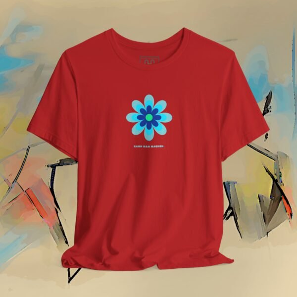 9606250266234645782_v2_2048_custom.jpeg Laid-back flower T-Shirt "Kann man machen." - blue – product gallery – M · Art & Design
