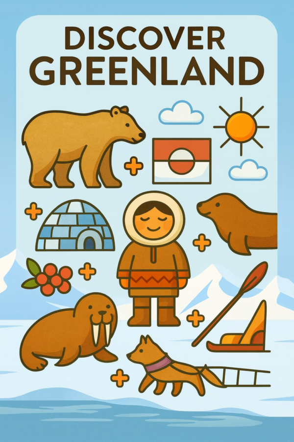 “Discover Greenland” Poster – European Wall Art Printable (A4 PDF) artistic unisex graphic T-shirt