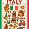“Discover Italy” Poster – European Wall Art Printable (A4 PDF) artistic unisex graphic T-shirt