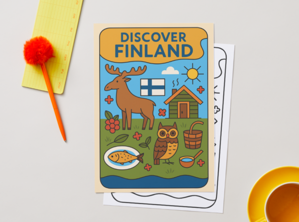 “Discover Finland” Poster – European Wall Art Printable (A4 PDF) – product gallery – M · Art & Design