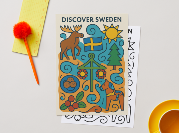 “Discover Sweden” Poster 1 – European Wall Art Printable (A4 PDF) – product gallery – M · Art & Design