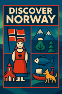 “Discover Norway” Poster 1 – European Wall Art Printable (A4 PDF) artistic unisex graphic T-shirt