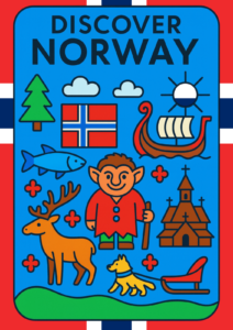 “Discover Norway” Poster 2 – European Wall Art Printable (A4 PDF)