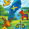 Sweden-2col “Discover Sweden 2” Poster – European Wall Art Printable (A4 PDF)