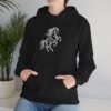 10106778583279928974_2048.jpeg Horse Line Art Hoodie — Minimalist Rearing Stallion Graphic Sweatshirt — Apparel by M · Art & Design