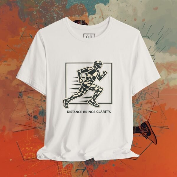 10563417264555484739_v2_2048_custom.jpeg Running Graphic Tee — “Distance Brings Clarity” Jogger Shirt — Apparel by M · Art & Design