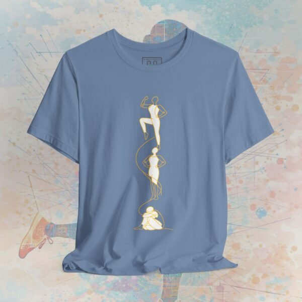 10982838484101348570_v2_2048_custom-2.jpeg Gold Line Art Progression T‑Shirt – Minimalist Growth & Empowerment Design